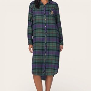 Lauren Ralph Lauren Flannel Nightgown Size Medium